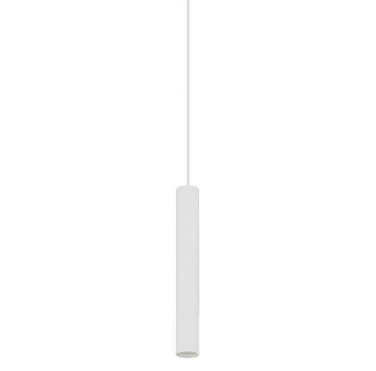 Lampa tuba biały zwis nad szafkę nocną Fourty M - 30 cm