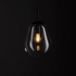 Transparentna szklana lampa wisząca Pear S
