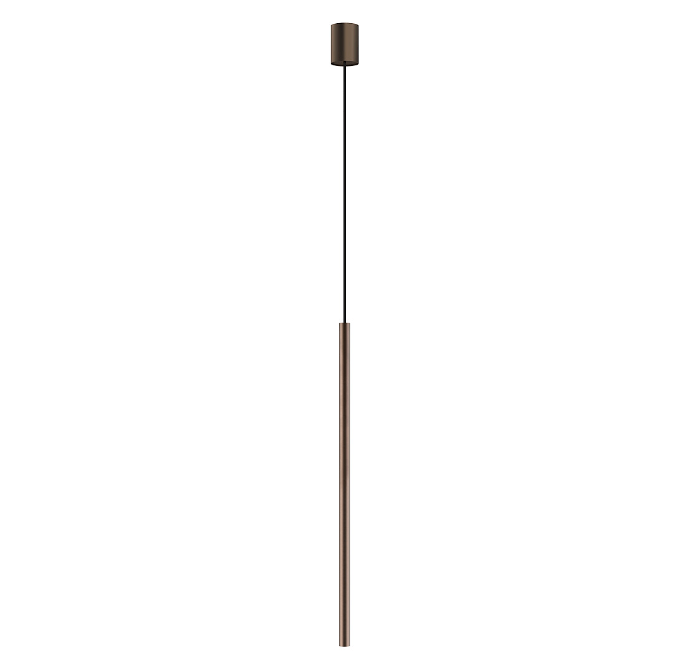 Wisząca lampa tuba Laser - 75cm - kolor czekoladowy