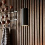 Czarna lampa wisząca Alanis - geometryczny klosz tuba