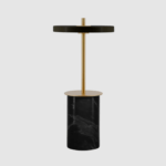 Czarna lampka stołowa LED z marmuru Asteria Move Mini - ładowana