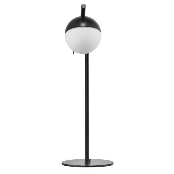 Czarna nowoczesna lampa biurkowa Contina - kula