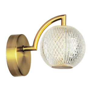 Kinkiet z akrylową kulą i złotą podstawą Diamond - LED CCT