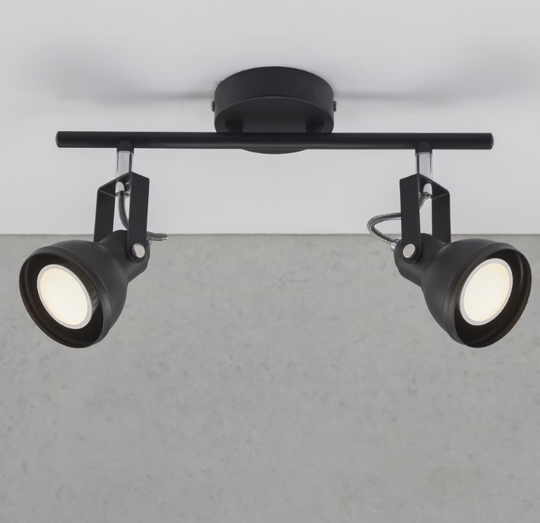 Lampa sufitowa czarna Aslak - Nordlux - 2 żarówki