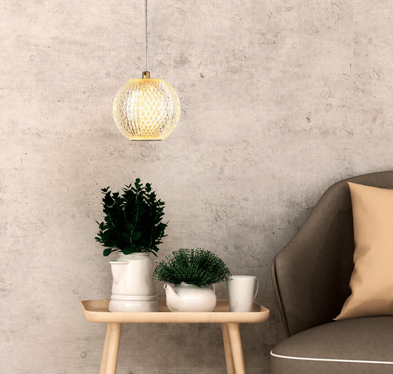 Lampa wisząca glamour Diamond - kula nad stolik kawowy