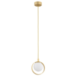 Lampa wisząca kula Saturnia - złota