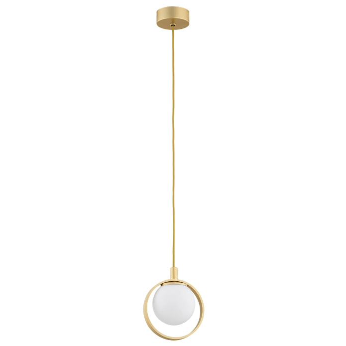Lampa wisząca kula Saturnia - złota
