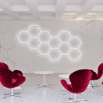Oświetlenie miejsca pracy i przestrzeni biurowej - Geometric LED