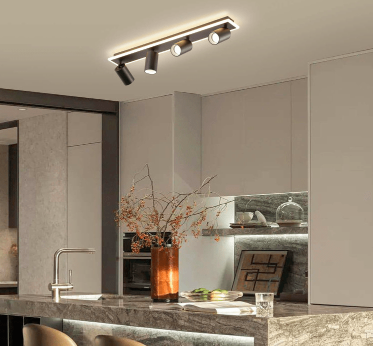 Podłużna lampa sufitowa z listwą do kuchni Parma - LED CCT