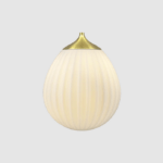 Ryflowana lampa wisząca Around The World - szczotkowany mosiądz