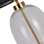 Szklana podstawa lampy Amur ze złotymi detalami