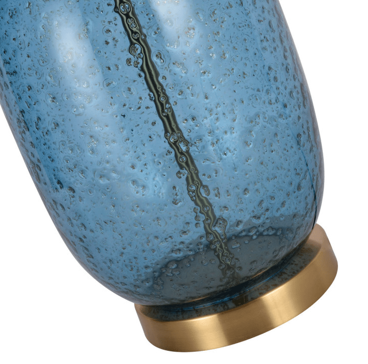 Szklana podstawa niebieska lampy Amur