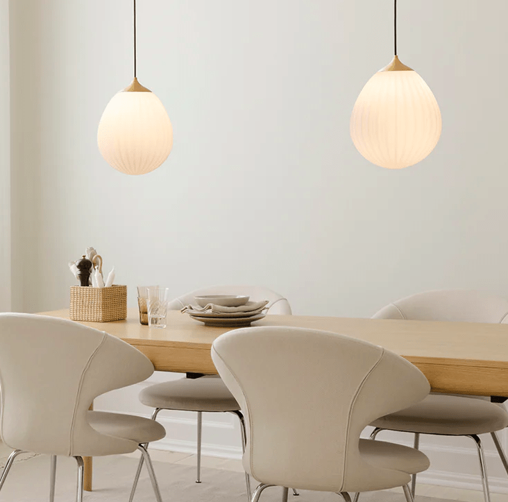 Złoto-biała lampa wisząca do salonu Around The World