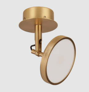 Złoty spot reflektor sufitowy LED Asteria Umage - mosiądz