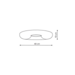 Akrylowy plafon łazienkowy IP44 Aruba LED 40cm - 4000K - wymiary i ksztalt