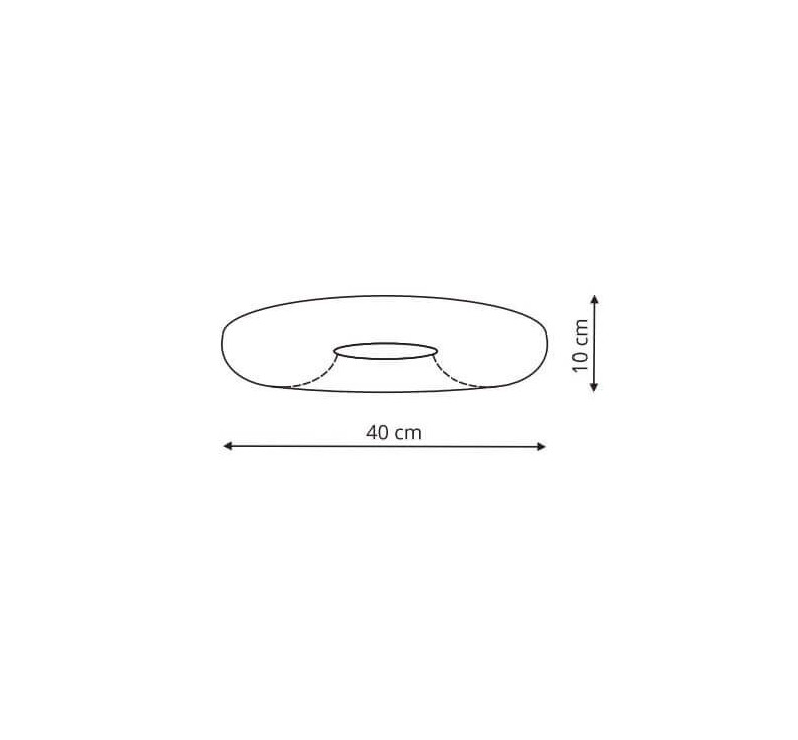 Akrylowy plafon łazienkowy IP44 Aruba LED 40cm - 4000K - wymiary i ksztalt