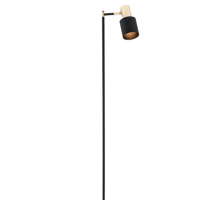 Czarno-złota lampa podłogowa Doria