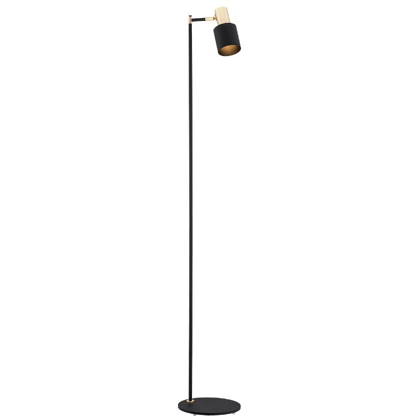 Elegancka czarno-złota lampa stojąca Doria - regulowana