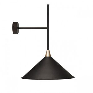 Elegancki kinkiet loft Merto - czarny metalowy klosz