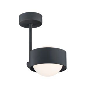 Lampa sufitowa z białą kulą i czarną obręczą Massimo - IP44