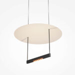 Czarny żyrandol LED - Ambience - światło odbite - 2