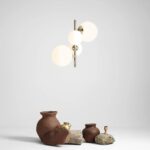 Lampa Bloom 4 - złota lampa wisząca z kulami