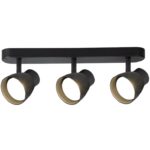 Podłużna lampa sufitowa Dravo 3 - czarna