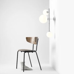Srebrny kinkiet / lampa sufitowa do łazienki Dione 3 - szklane klosze