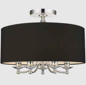 Żyrandol w stylu hamptons Abu Dhabi 50 - srebrno-czarny