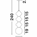 PROMO! Kremowa lampa wisząca Colorella 3 - beżowa ceramika - 1