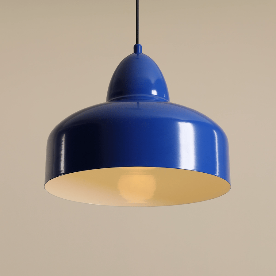 Kobaltowa lampa wisząca Como Cobalt - retro