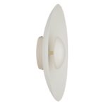 Biały kinkiet okrągły do salonu Bolton LED