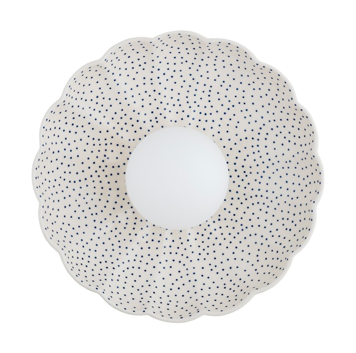 Ceramiczny kinkiet - plafon Boll - kremowy