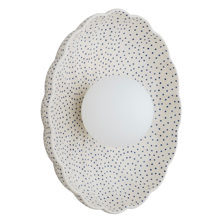 Ceramiczny kinkiet - plafon Boll - rękodzieło z ceramiki Bolesławiec