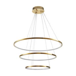 Lampa wisząca CIRCLE SLIM 40+60+80 LED złoty