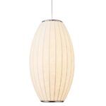 Lampa wisząca z materiałowym abażurem Silk Barrel 60