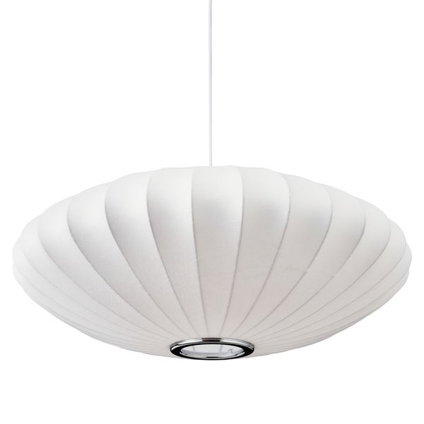 Spłaszczona lampa wisząca japandi Silk Flat 50