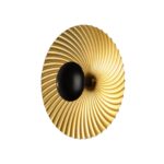 Czarno-złoty kinkiet Sola 25 - okrągły