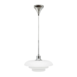 Elegancka lampa wisząca z białego szkła AVA - 31 cm