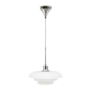 Elegancka lampa wisząca z białego szkła AVA - 31 cm