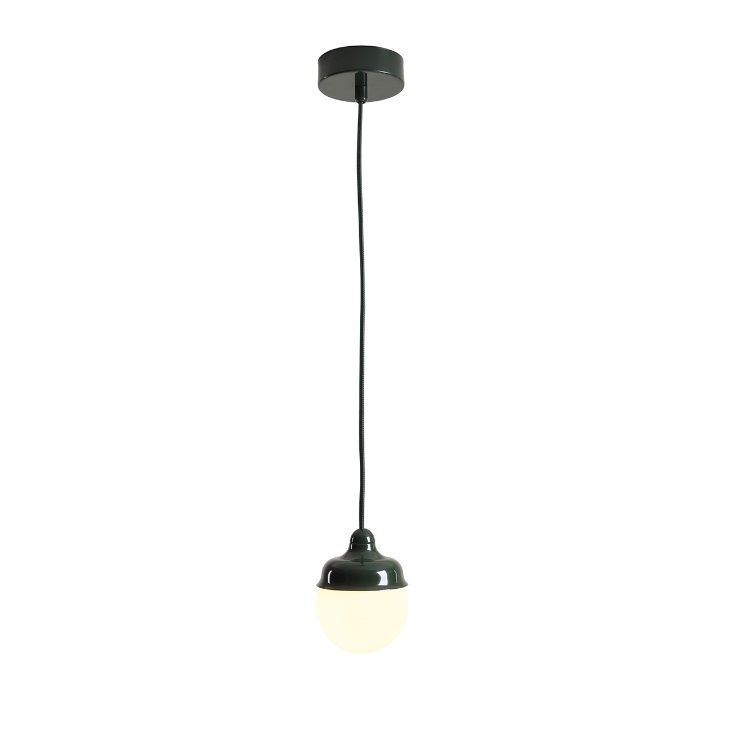 Mała zielona lampa wisząca retro Fala XS - nad wyspę