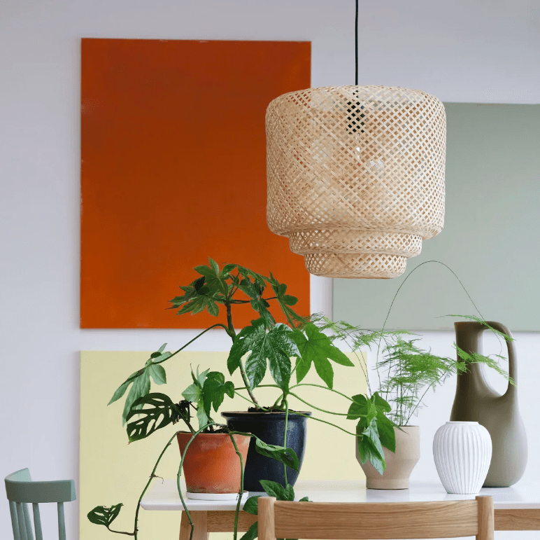 Naturalna lampa do salonu boho Boom - bambusowa