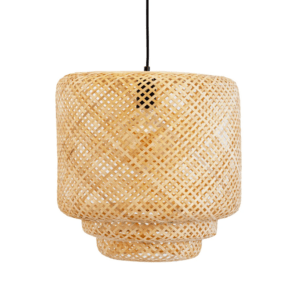 Piękna naturalna lampa boho Boom - bambusowa