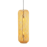 Podłużna pionowa lampa bambusowa Boom - boho 95 cm