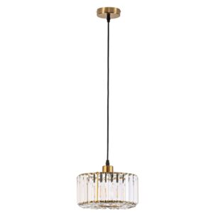 Złota lampa wisząca glamour Vetro 28 - kryształy