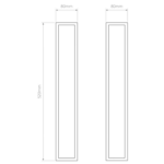 Nowoczesny kinkiet Salerno 52 LED - Astro Lighting - szklany, czarny z teksturą, IP44 - 1