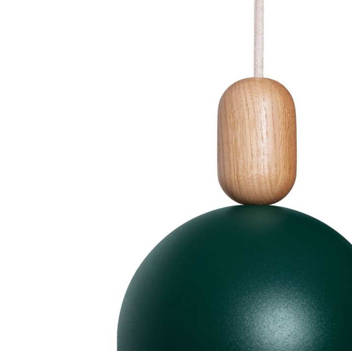Ciemnozielona lampa wisząca dziecięca Ovoli - skandynawska