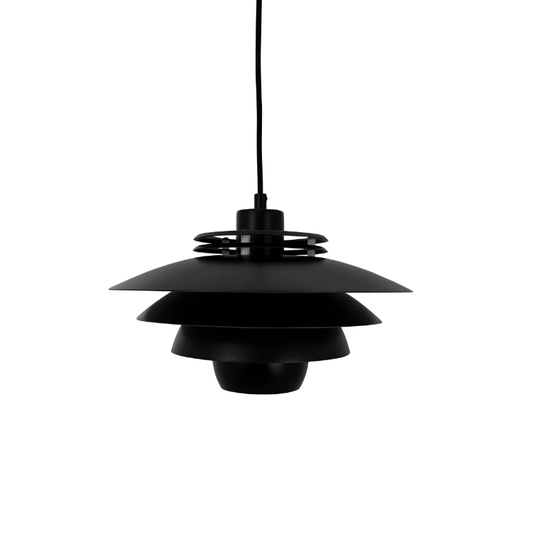 Czarna lampa wisząca Ejka Mini 30 - metalowa