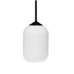 Elegancka lampa wisząca Riflet D14 - ryflowane szkło