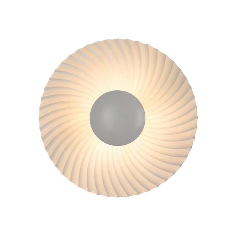 Biały kinkiet dekoracyjny Sola 25 - muszla